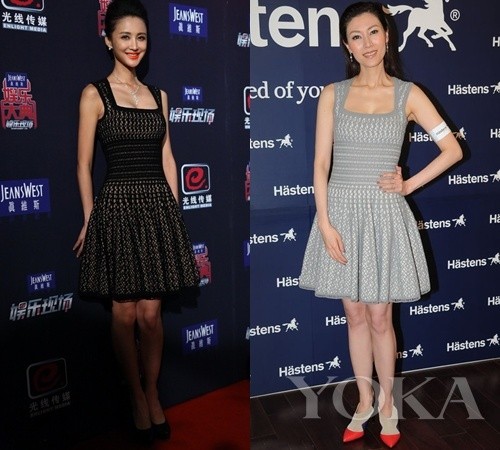 Trương Hâm Nghệ và Lý Gia Hân đều mặc chiếc váy của nhà thiết kế Azzedine Alaia.